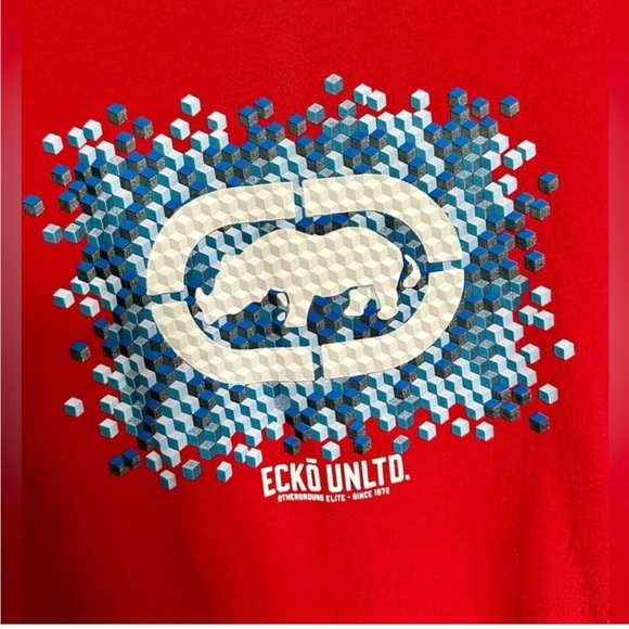 Ecko Unltd Red Graphic T-Shirt - Picture 1 of 1